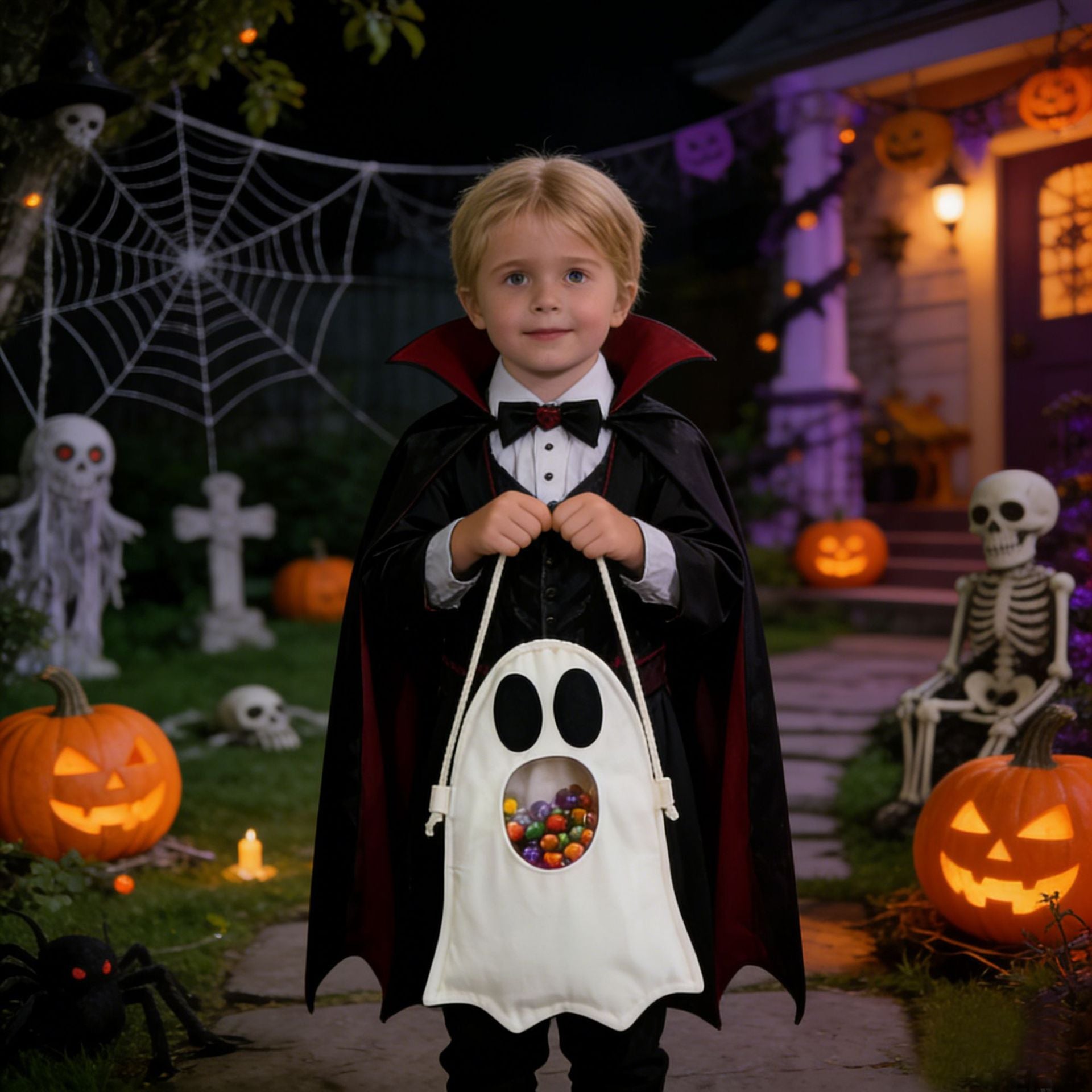Canvas Ghost Candy Bag