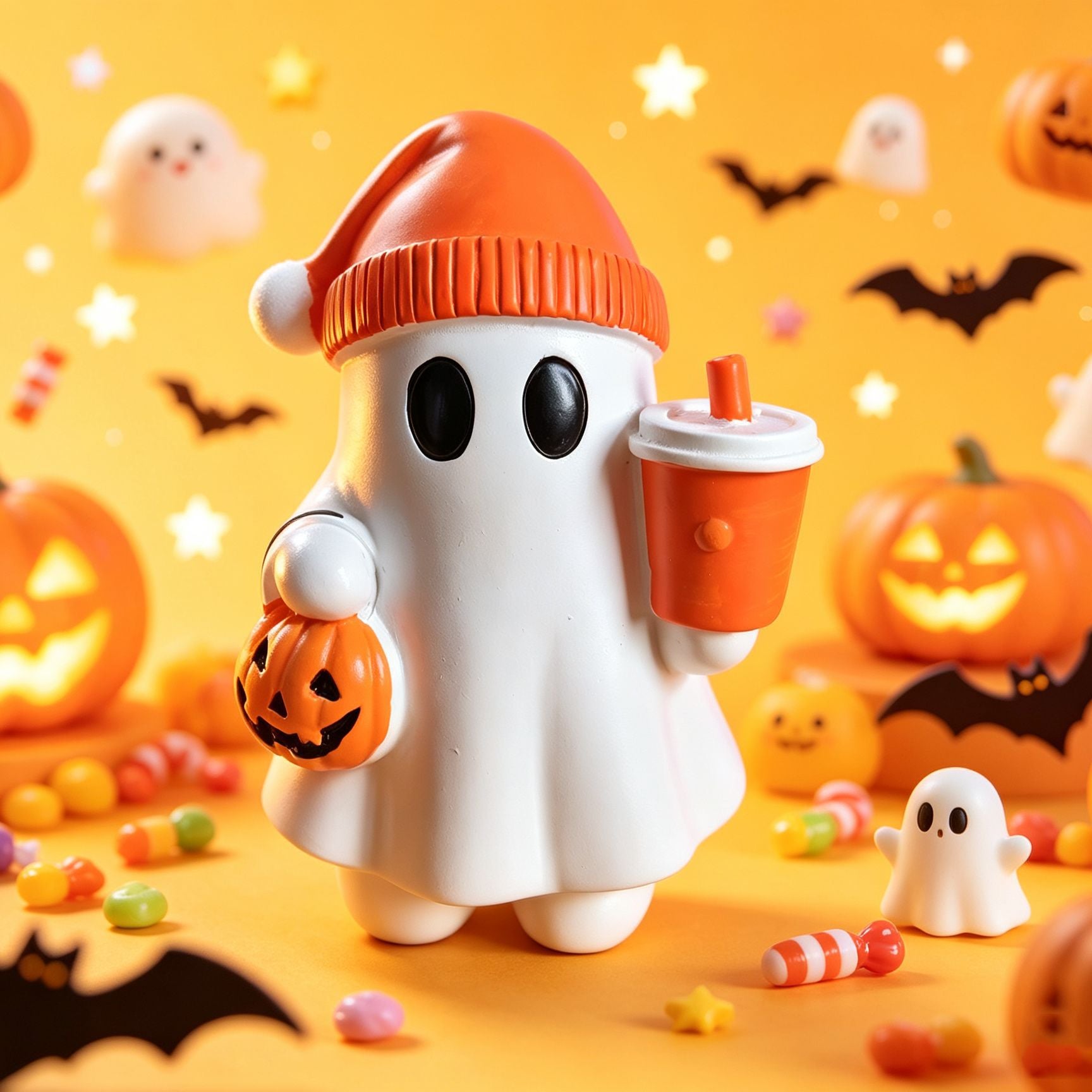 Resin Ghost Drink Figurine