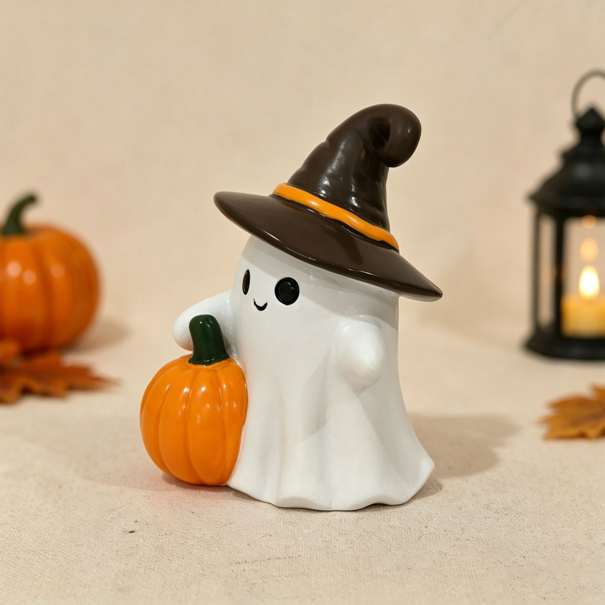 Resin Ghost Pumpkin Figurine