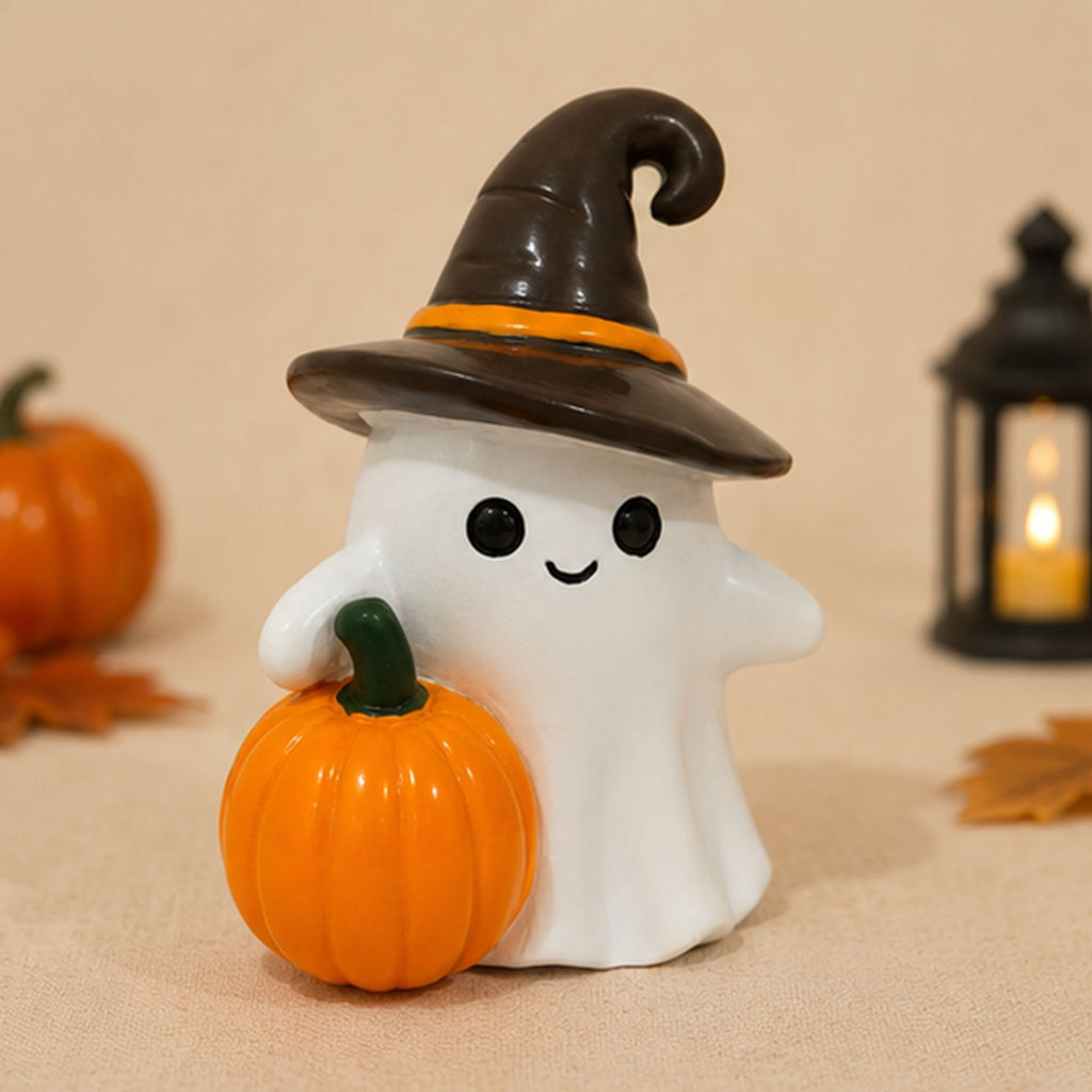 Resin Ghost Pumpkin Figurine
