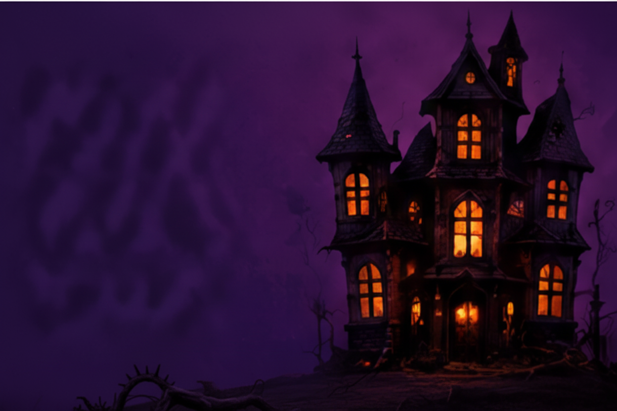 Spooky Haunted House Background